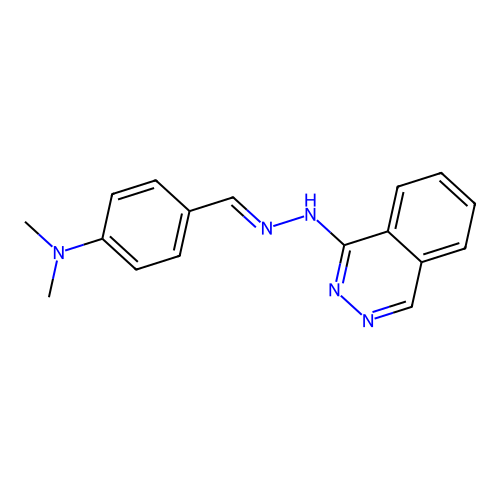 Dimethyl-[4-(phthalazin-1-yl-hydrazonomethyl)-phenyl]-amine structure
