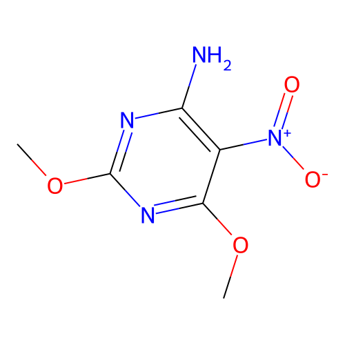 2,6-Dimethoxy-5-nitropyrimidin-4-amine structure