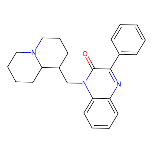 1-(Octahydro-2H-quinolizin-1-ylmethyl)-3-phenyl-2(1H)-quinoxalinone structure