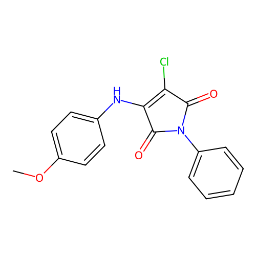 3-Chloro-4-(4-methoxyanilino)-1-phenylpyrrole-2,5-dione structure