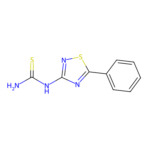 5-Phenyl-3-thioureido-1,2,4-thiadiazole structure