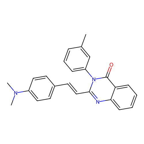 2-{2-[4-(dimethylamino)phenyl]vinyl}-3-(3-methylphenyl)-4(3H)-quinazolinone structure