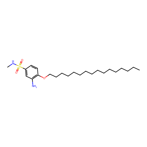 3-Amino-4-(hexadecyloxy)-N-methylbenzenesulphonamide structure