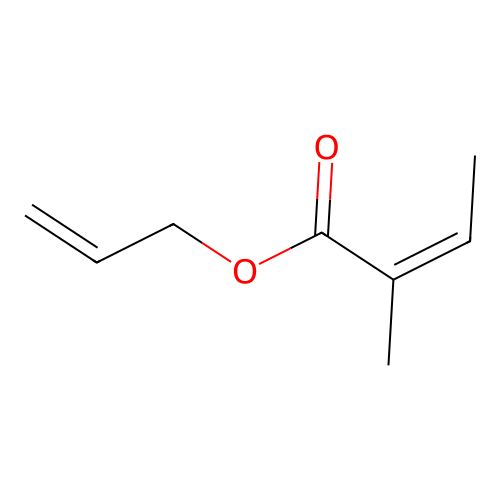 Allyl 2-methylisocrotonate structure