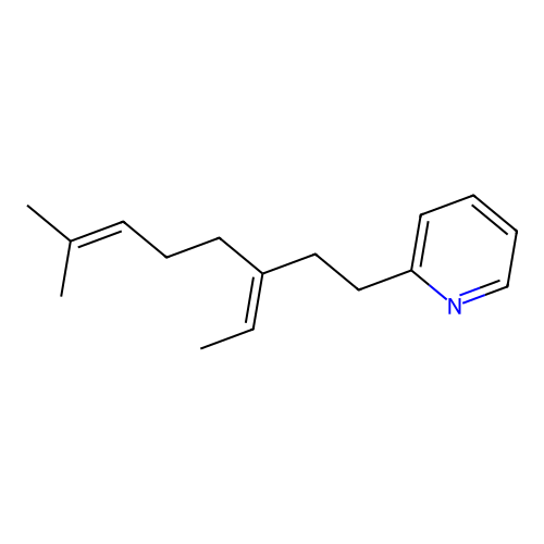 2-(3-Ethylidene-7-methyloct-6-EN-1-YL)pyridine structure