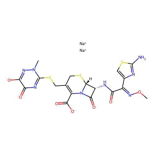 Ceftriaxone disodium hemiheptahydrate structure