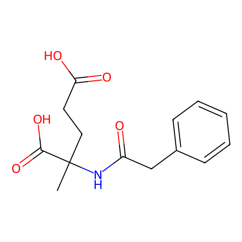 2-methyl-N-(phenylacetyl)glutamic acid structure