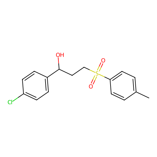 1-(4-Chlorophenyl)-3-[(4-methylphenyl)sulfonyl]-1-propanol structure