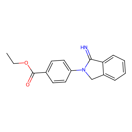 ethyl 4-(1-imino-2,3-dihydro-1H-isoindol-2-yl)benzoate structure