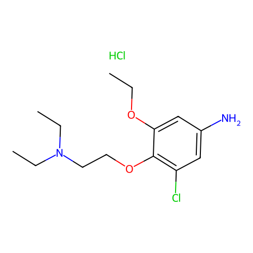 p-Phenetidine, 3-chloro-beta-(diethylamino)-5-ethoxy-, hydrochloride structure