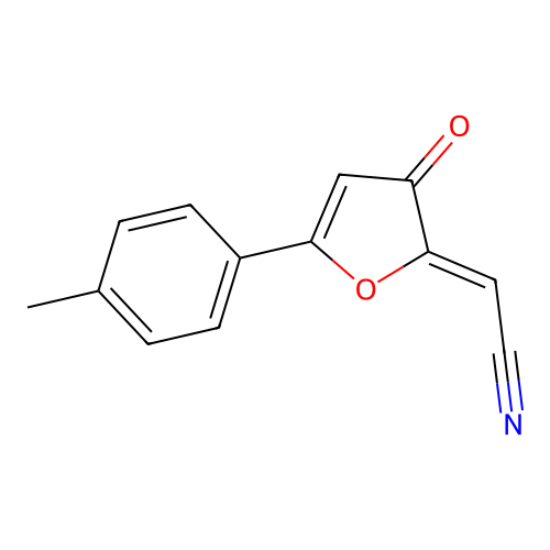 2-[5-(4-Methylphenyl)-3-oxofuran-2-ylidene]acetonitrile structure
