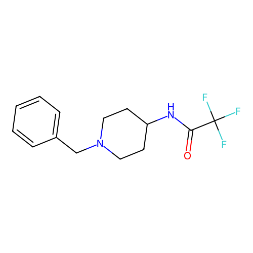N-(1-benzylpiperidin-4-yl)-2,2,2-trifluoroacetamide structure