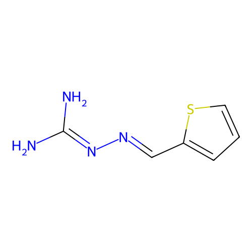 2-(Thiophen-2-ylmethylideneamino)guanidine structure