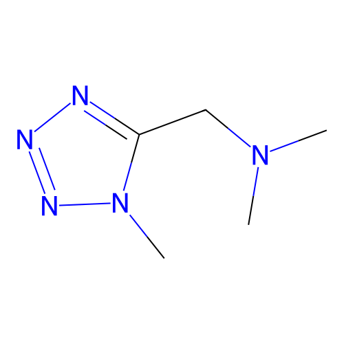 N,N-dimethyl-1-(1-methyltetrazol-5-yl)methanamine structure
