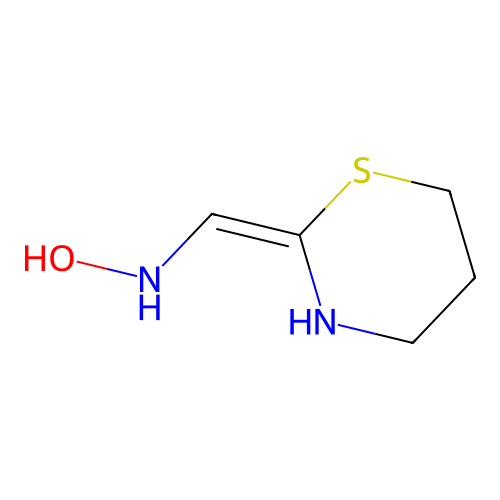 N-((E)-1,3-Thiazinan-2-ylidenemethyl)hydroxylamine structure
