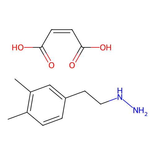 Hydrazine, (2-(3,4-xylyloxy)ethyl)-, maleate structure