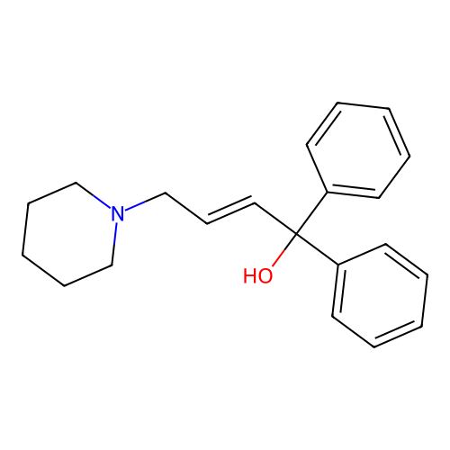 1,1-Diphenyl-4-(piperidin-1-yl)but-2-en-1-ol structure