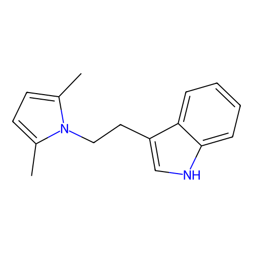 3-[2-(2,5-dimethyl-1H-pyrrol-1-yl)ethyl]-1H-indole structure