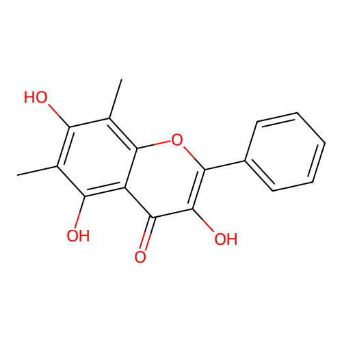 3,5,7-Trihydroxy-6,8-dimethylflavone structure