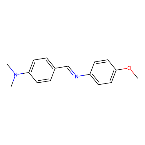 p-Dimethylaminobenzylidene p-anisidine structure