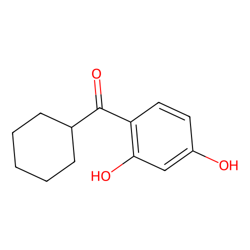 Cyclohexyl(2,4-dihydroxyphenyl)methanone structure