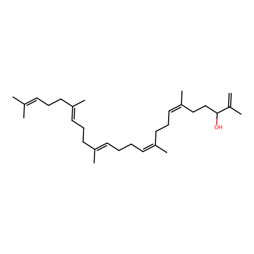 2,6,10,15,19,23-Hexamethyl-1,6,10,14,18,22-tetracosahexaen-3-ol structure