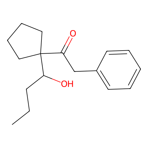 1-[1-(1-Hydroxy-butyl)-cyclopentyl]-2-phenyl-ethanone structure