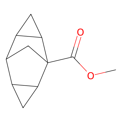 Methyl tetracyclo[3.3.1.0~2,4~.0~6,8~]nonane-1-carboxylate structure