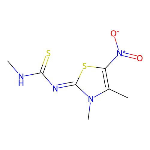 1-(3,4-Dimethyl-5-nitro-1,3-thiazol-2-ylidene)-3-methylthiourea structure