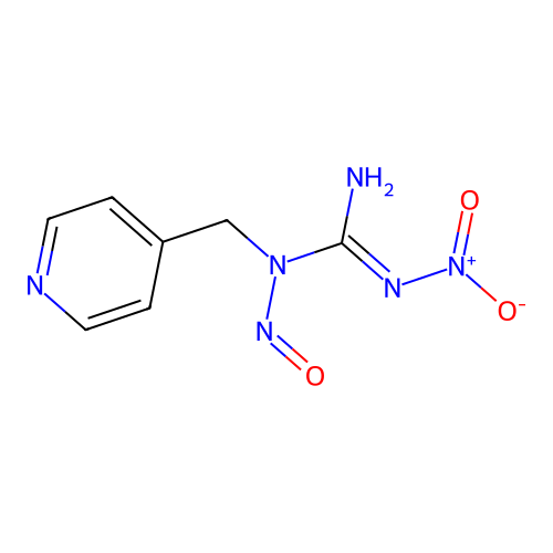 2-Nitro-1-nitroso-1-(pyridin-4-ylmethyl)guanidine structure
