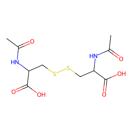 3-[(2-Carboxy-2-acetamidoethyl)disulfanyl]-2-acetamidopropanoic acid structure