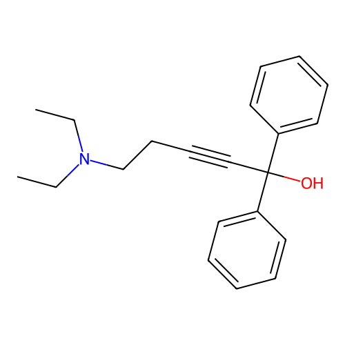 5-(Diethylamino)-1,1-diphenylpent-2-yn-1-ol structure