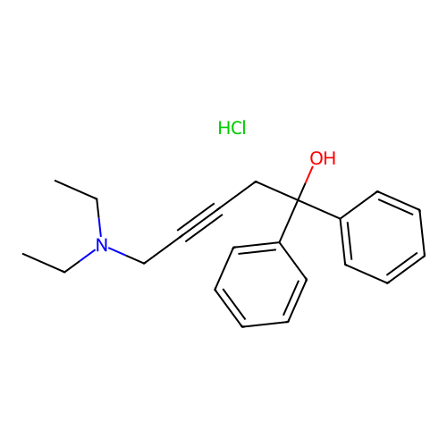 5-(Diethylamino)-1,1-diphenylpent-3-yn-1-ol hydrochloride structure