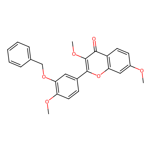2-(3-Benzyloxy-4-methoxyphenyl)-3,7-dimethoxy-4H-chromen-4-one structure