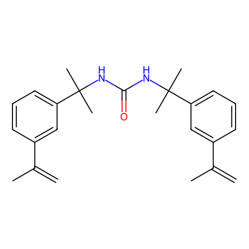 1,3-Bis[2-(3-prop-1-en-2-ylphenyl)propan-2-yl]urea structure