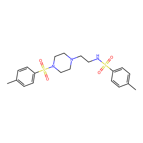 4-methyl-N-(2-{4-[(4-methylphenyl)sulfonyl]piperazin-1-yl}ethyl)benzenesulfonamide structure