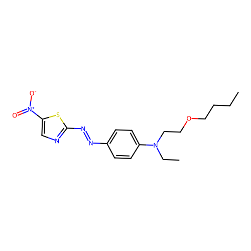 N-(2-Butoxyethyl)-N-ethyl-4-[(5-nitro-2-thiazolyl)azo]aniline structure