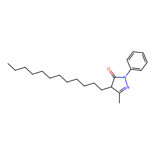4-dodecyl-2,4-dihydro-5-methyl-2-phenyl-3H-pyrazol-3-one structure