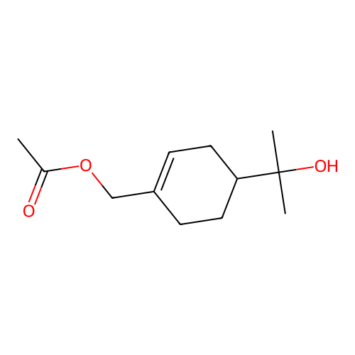 Acetic acid, [4-(1-hydroxy-1-methylethyl)cyclohex-1-enyl]methyl ester structure