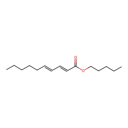 pentyl (2E,4E)-deca-2,4-dienoate structure