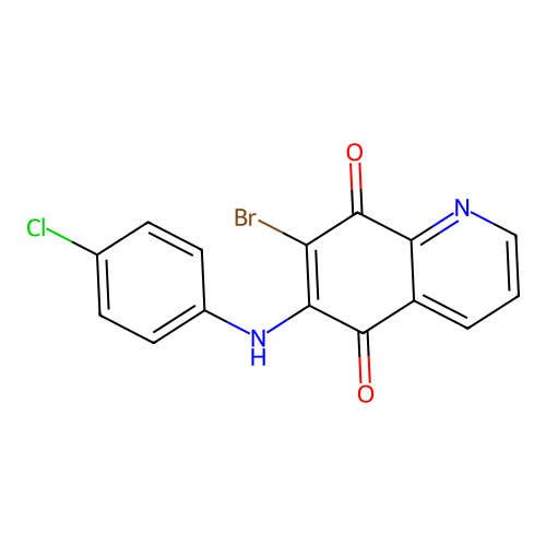 6-(4'-Chlorophenyl)amino-7-bromo-5,8-quinolinedione structure