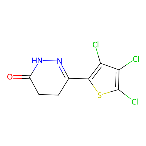6-(3,4,5-trichlorothiophen-2-yl)-4,5-dihydropyridazin-3(2H)-one structure