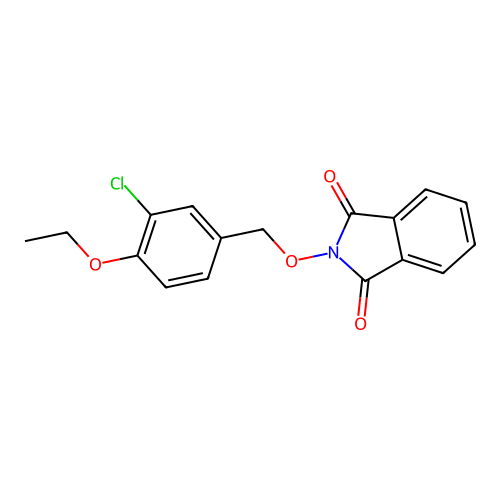 2-[(3-Chloro-4-ethoxyphenyl)methoxy]isoindole-1,3-dione structure