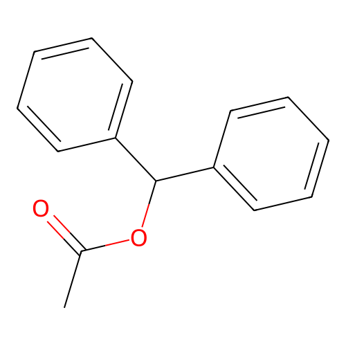 Diphenylmethyl acetate structure