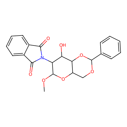 Methyl 4,6-O-Benzylidene-2-deoxy-2-N-phthalimido-beta-D-glucopyranoside structure