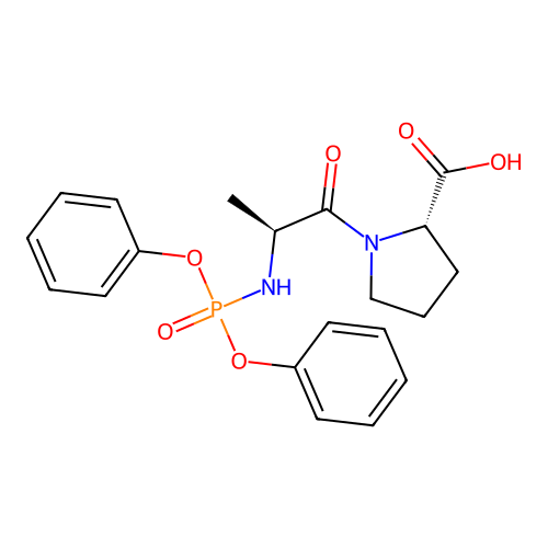 1-[2-(Diphenoxy-phosphorylamino)-propionyl]-pyrrolidine-2-carboxylic acid structure