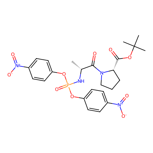 N(alpha)-(Bis(4-nitrophenoxy)phosphoryl)alanylproline structure