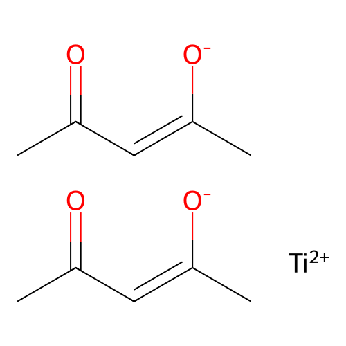 Titanium, bis(2,4-pentanedionato-kappaO2,kappaO4)- structure