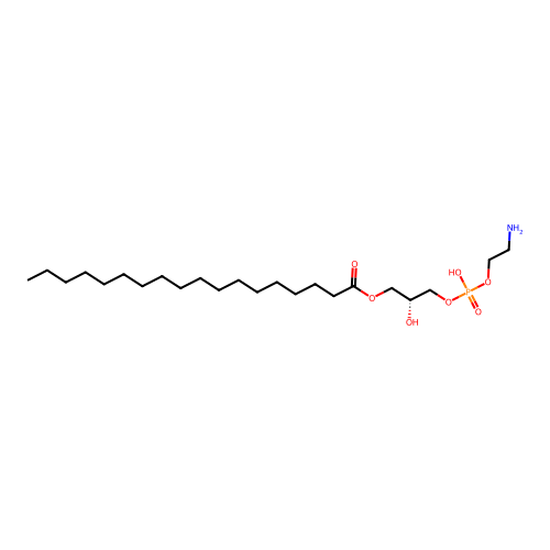 1-Octadecanoyl-sn-glycero-3-phosphoethanolamine structure