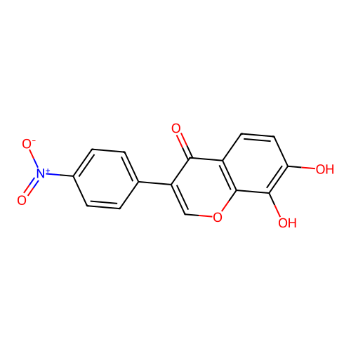 7,8-dihydroxy-3-(4-nitrophenyl)-4H-chromen-4-one structure